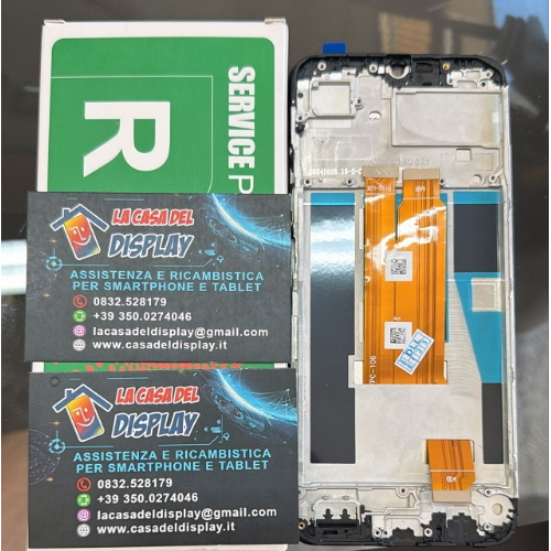 DISPLAY LCD PER REALME C61 4G RMX3930 / C63 4G RMX3939 NERO CON FRAME