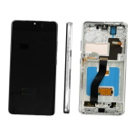 Display Lcd Touch Screen Con Frame ORIGINALE RIGENERATO Per Samsung G998 S21 Ultra 5g 2021 Silver
