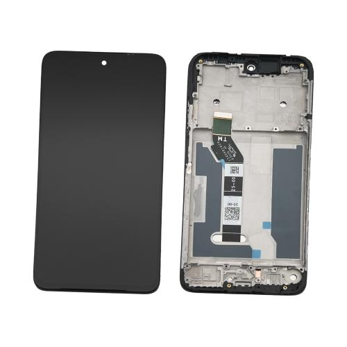 DISPLAY LCD PER MOTOROLA XT2433 MOTO G35 5G NERO CON FRAME ORIGINALE 