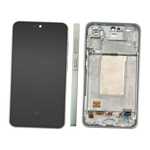 DISPLAY LCD TOUCH SCREEN FRAME ORIGINALE SERVICE PACK PER SAMSUNG A366B A36 5G LIME GREEN LCD  CON FRAME 