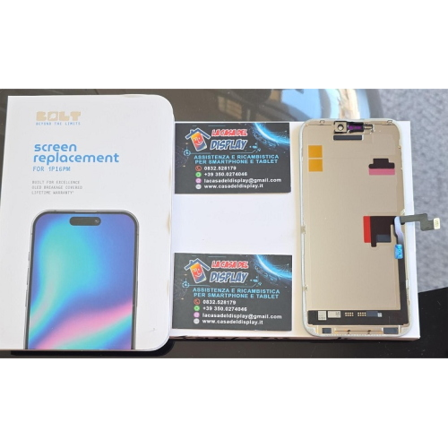 Display Lcd Touch Screen Per Apple iPhone 16 Pro Max 120Hz Soft Oled  Bolt