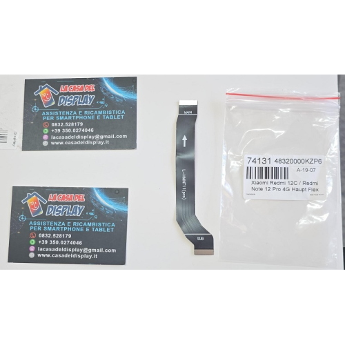 FLAT FLEX MAINBOARD  COLLEGAMENTO BOARD XIAOMI REDMI 12C //  NOTE 12 PRO 4G ORIGINALE 