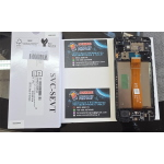 Display Lcd Touch Screen Con Frame ORIGINALE Service Pack Per Samsung Galaxy A12 2020 Sm-a125 F/fn Vetro Nero