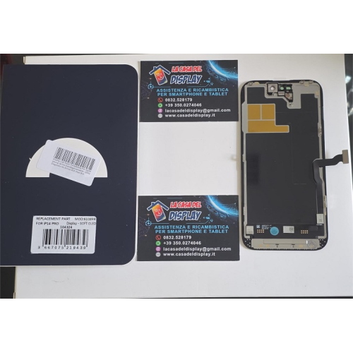 Display Lcd Touch Compatibile Per Apple Iphone 14 Pro Autodiagnosticabile 120Hz Diagnostic No Errore Soft Oled Bolt