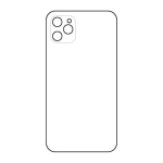Back Cover COMPATIBILE Perapple Iphone 12 Pro Bianca White No Logo Big Hole