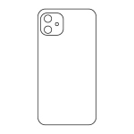 Back Cover COMPATIBILE Perapple Iphone 12 Mini Bianca White Big Hole No Logo