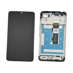 DISPLAY LCD  ORIGINALE SERVICE PACK PER MOTOROLA XT2535-3 MOTO G06 4G NERO CON FRAME 