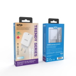 Caricabatteria da rete bianco PD20W serie Trendy Cavo typeC/Lightning