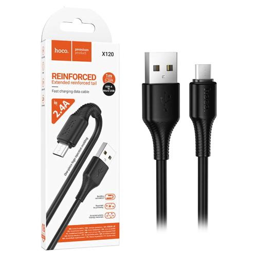 CAVO USB MICRO USB HOCO X120 18W 2.4A 1M NERO - BLISTER 