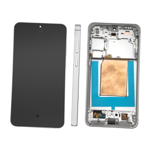 DISPLAY LCD SERVICE PACK ORIGINALE  PER SAMSUNG S731B S25 FE 5G BIANCO / ICYBLUE CON CORNICE ASS
