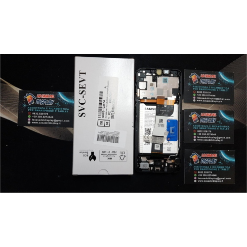 Display Lcd Touch Screen Con Frame ORIGINALE Service Pack Per Samsung Galaxy A05s A057f A057f/ds A057m A05s 2023 Con Batteria
