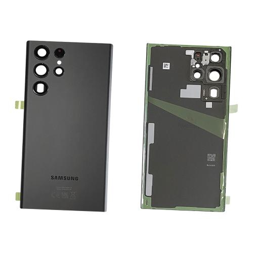 Back Cover Originale Service Pack Per Samsung S22 Ultra 5g Sm-s908b Phantom Black Nera