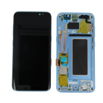 Lcd Display + Touch Screen Con Frame ORIGINALE Service Pack Per Samsung Galaxy S8 G950f Coral Blu