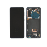 Display Lcd Touch Screen Con Frame ORIGINALE Service Pack Per Samsung Galaxy S21 G991f G991bf 5g Phantom Gray No Camera