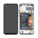 Display Lcd Touch Screen Con Frame +batteria ORIGINALE Service Pack Per Huawei P40 Lite E Art-l28 L29 / Y7p Black Nero
