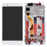 Lcd Display Touch Screen Per Huawei P9 Completo Eva-l09 Assemblato Bianco Con Frame Nuovo