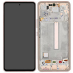 Display Lcd Touch Screen Con Frame ORIGINALE Service Pack Per Samsung A53 5g A536 2022 Gold Peach