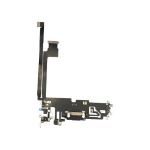 Dock Flat Flex Carica Per Apple Iphone 12 Pro Max Nero Graphite Black Connettore Ricarica + Microfono (Con Ic Chip) Pulled