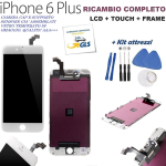 Touch Screen Lcd Display Retina Frame COMPATIBILE Per Apple Iphone 6 Plus Vetro Bianco Color